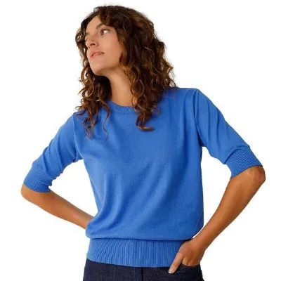 SKFK SKFK Kurzarm-Strickpullover MUIKE