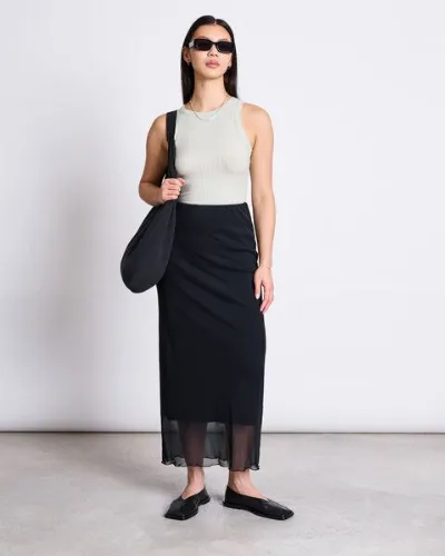 JAN N JUNE JAN N JUNE Mesh Maxi-Rock SMUK