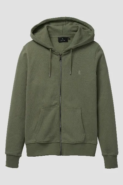 recolution Recolution Damen vegan Sweatjacke Dahlia Dunkelkhaki