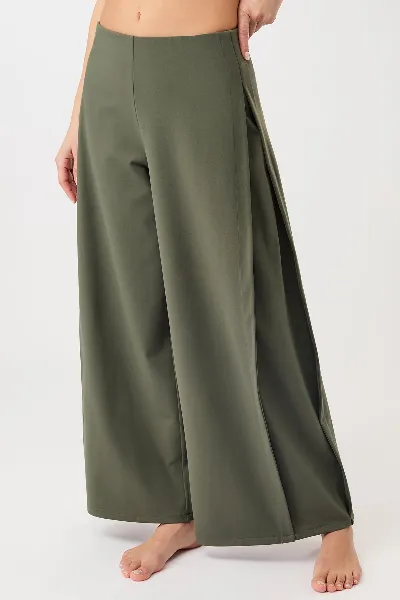 mandala MANDALA Damen vegan Hose Extra Wide Blatt