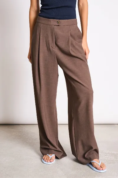 JAN N JUNE JAN 'N JUNE Damen vegan Hose Pleated Wide Niva Clay