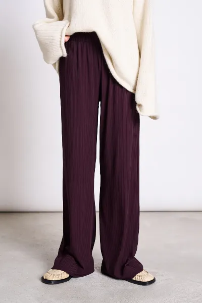 JAN N JUNE JAN 'N JUNE Damen vegan Hose Rippe Smilla Kirschlack