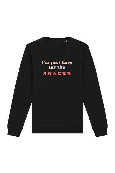 Oat Milk Club Oat Milk Club Damen vegan Sweatshirt Just Here For The Snacks