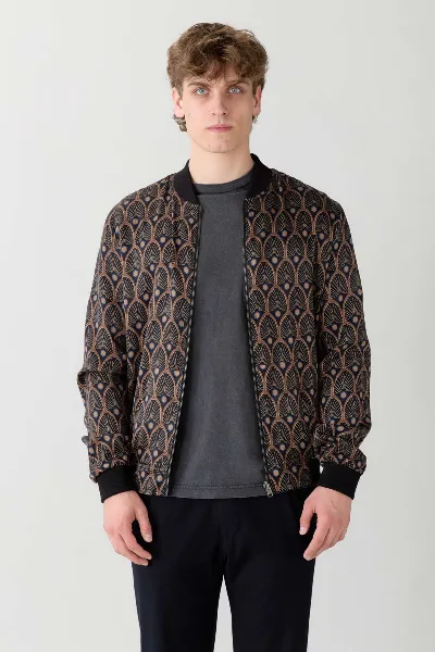 Yahmo Yahmo Herren vegan Jacke Bomber Reversible Laslo Metropolis/Blue