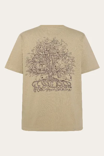 KnowledgeCotton Apparel KnowledgeCotton Apparel Herren vegan T-Shirt Mit Aufdruck Auf Der Rückseite Twill,