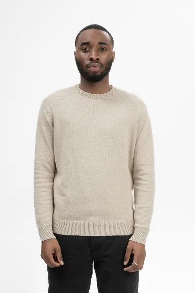 MELA MELA Herren vegan Strickpullover Himal Pebble Melange