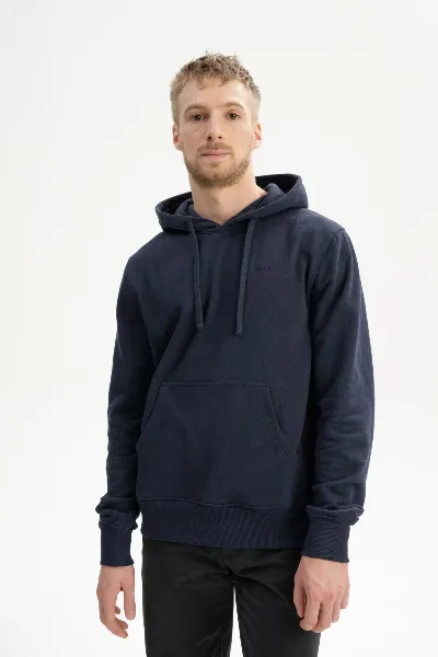 MELA MELA Herren vegan Kapuzenpulli Tican Marineblau