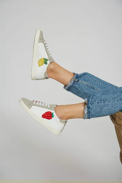 Momoc Momoc Damen vegan Sneaker Obst WeiÃŸ