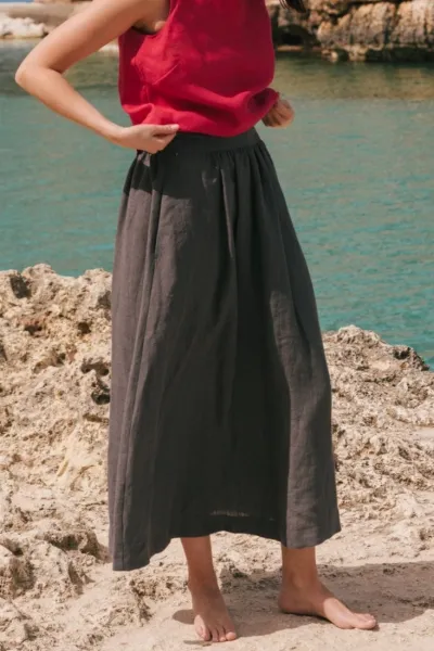 AmourLinen AmourLinen Damen vegan Rock Mona Anthrazit