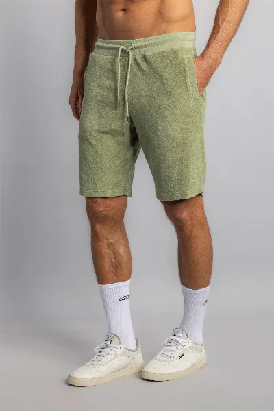 DIRTS DIRTS Herren vegan Shorts Terry Salbei Grün