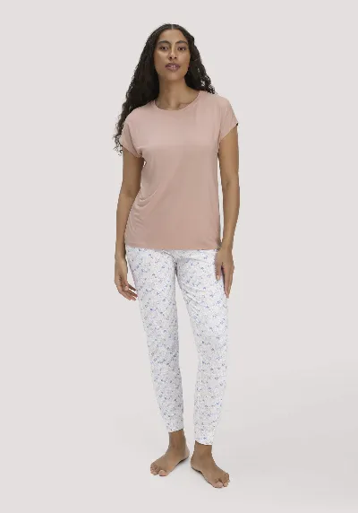 hessnatur hessnatur Damen Schlafhose PURE COTTON aus Bio-Baumwolle - rosa