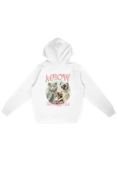 Oat Milk Club Oat Milk Club Damen vegan Kapuzenpulli Meow Society