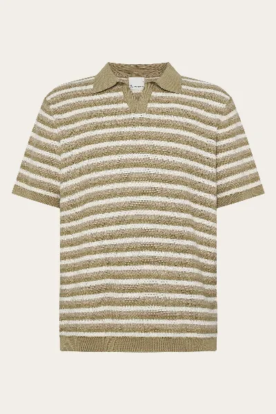 KnowledgeCotton Apparel KnowledgeCotton Apparel Herren vegan Polohemd Gestrickt Gestreift
