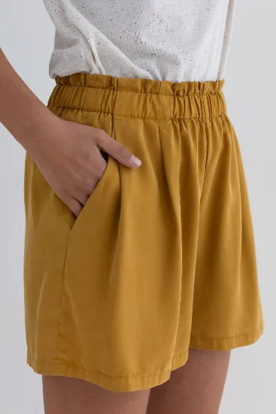 TWOTHIRDS TWOTHIRDS Damen vegan Shorts Calobra Senf
