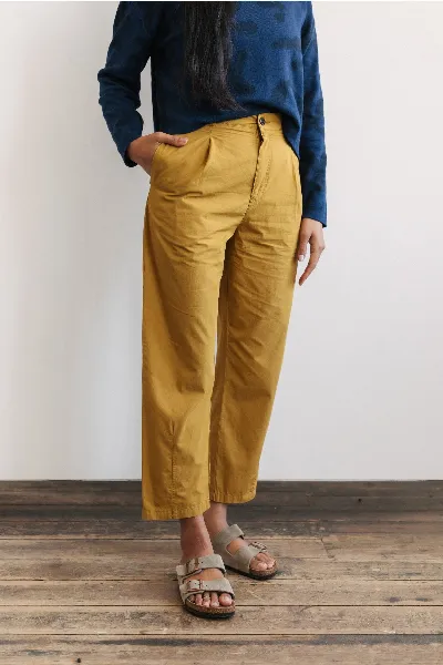 TWOTHIRDS TWOTHIRDS Damen vegan Hose Chiens Senfgelb