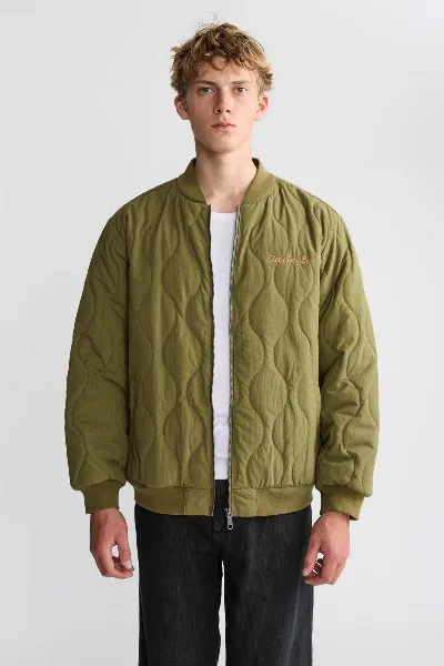 Yahmo Yahmo Herren vegan Jacke Bomber Quilted Kurt Grün