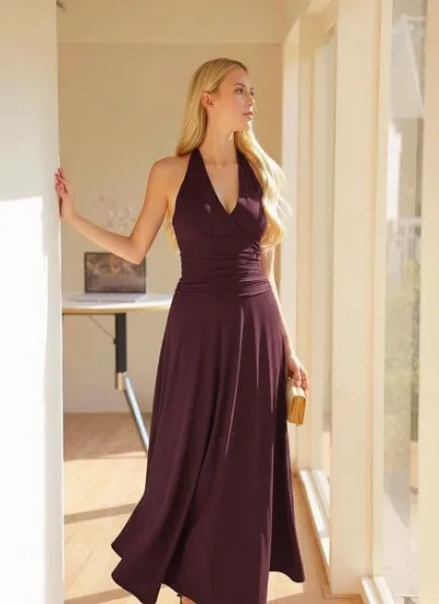 Ingoria Ingoria TORRIE rückenfreies Neckholder Maxikleid