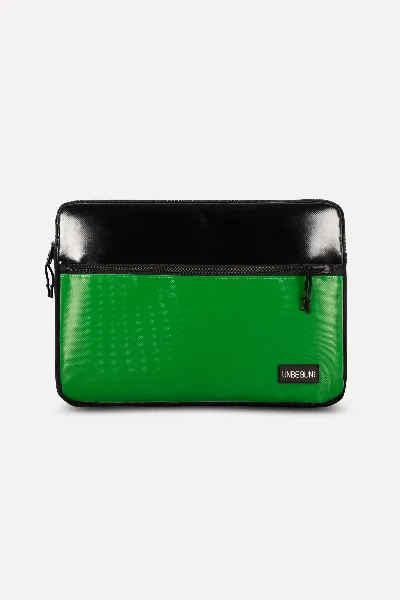 UNBEGUN UNBEGUN Herren vegan Laptop-Tasche Mit Fronttasche Schwarz/Grün