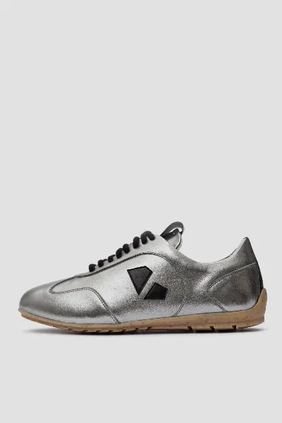 BOHEMA BOHEMA Damen vegan Turnschuhe Damen Racer Metallic Grau