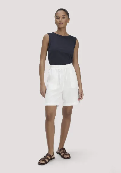 hessnatur hessnatur Damen Shorts Relaxed aus weichem TENCEL Lyocell mit Leinen - weiß