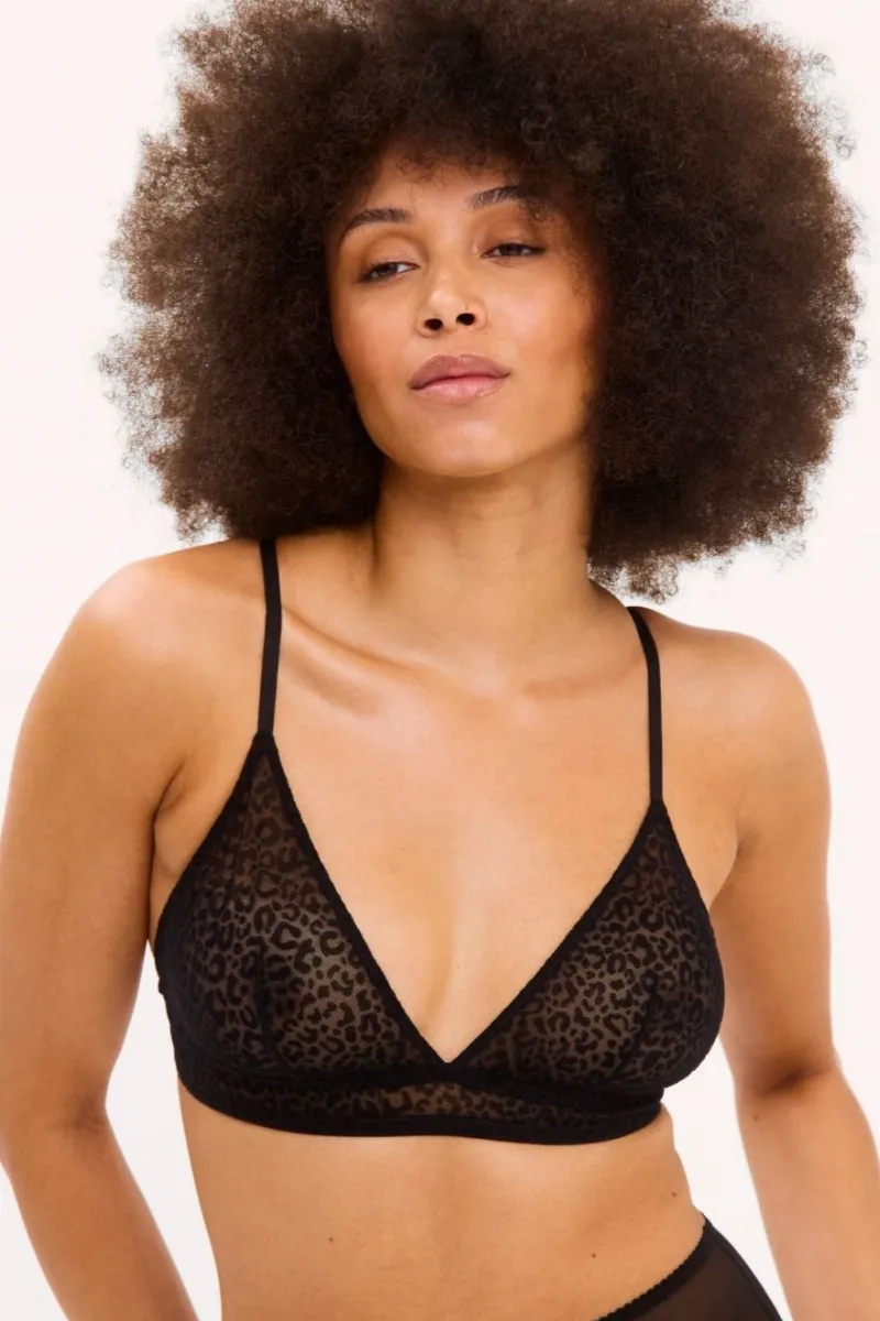 Understatement Understatement Damen vegan Leoparden Mesh Bralette