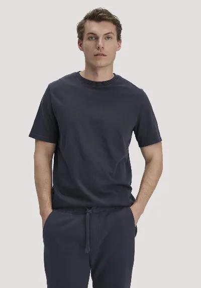 hessnatur hessnatur Herren Heavy Jersey Shirt Relaxed aus Bio-Baumwolle - blau