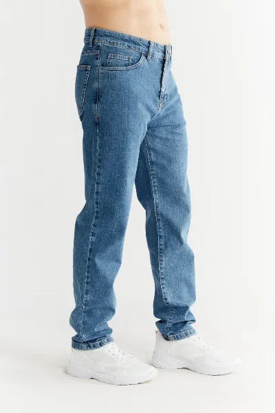 Evermind Evermind Herren vegan Jeans Straight Fit Saphir