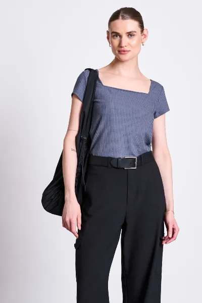 JAN N JUNE JAN 'N JUNE Damen vegan T-Shirt Arima Turbulence Blau