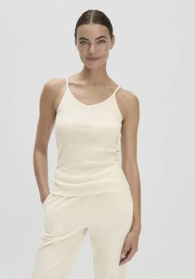 hessnatur hessnatur Spaghetti-Top V-Neck Fitted 2er-Set PURE NATURE aus reiner Bio-Baumwolle