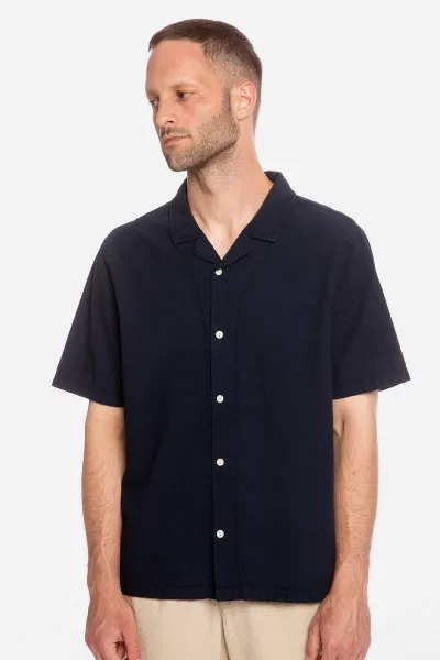 MATONA MATONA Herren vegan Hemd Bowling Marine