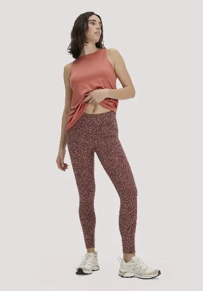 hessnatur hessnatur Loungewear Leggings Medium Cut ACTIVE LIGHT aus Bio-Baumwolle - braun