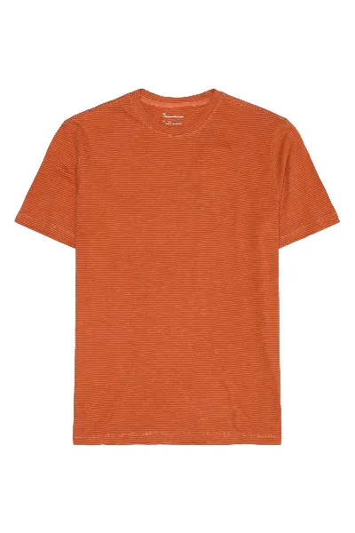 KnowledgeCotton Apparel T-Shirt Narrow Striped