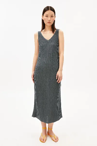 ARMEDANGELS Kleid Knit Linen Blend Grau