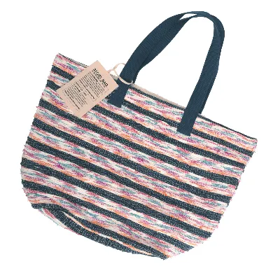 Living Crafts LIVING CRAFTS - Damen Tasche - Blau (25% Polyester (recycelt)), Nachhaltige Mode, Bio Bekleidung