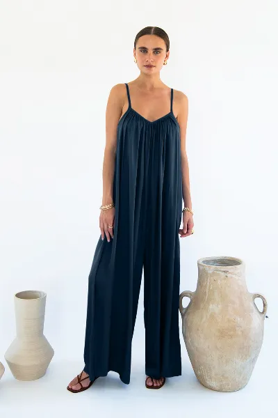 Neu Nomads Neu Nomads Damen vegan Jumpsuit Bali Mitternachtsblau