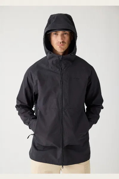 KnowledgeCotton Apparel KnowledgeCotton Apparel Herren vegan Jacke Vent Canvas Shell 270 Black Jet
