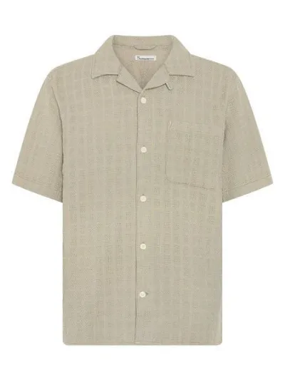 KnowledgeCotton Apparel KnowledgeCotton Apparel Kurzarm Hemd mit Strucktur aus Bio-Baumwolle