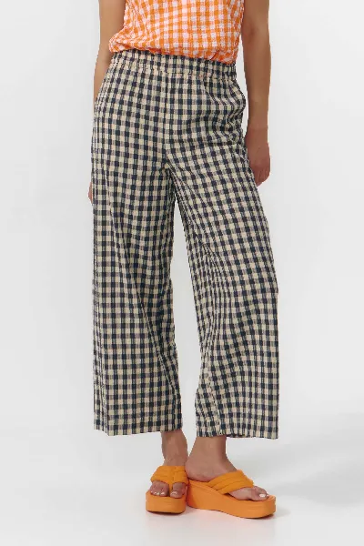 SUITE13LAB SUITE13LAB Damen vegan Hose Santa Check Grau