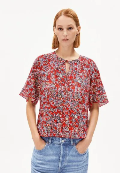 ARMEDANGELS ARMEDANGELS ANDRIKAA MOSAIC LINO Damen Bluse aus Leinen-Mix