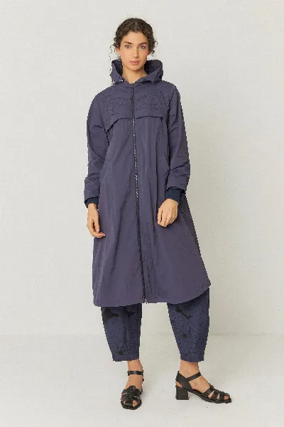 SKFK SKFK Damen vegan Regenmantel Ixone Marineblau