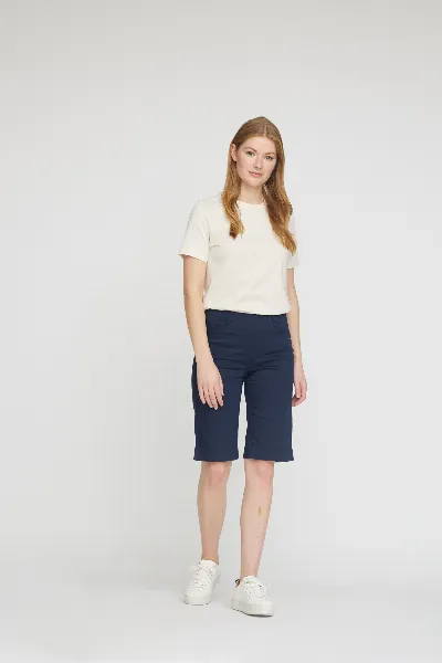 LAURIE LAURIE Damen vegan Shorts Kelly Regular Shorts Marineblau