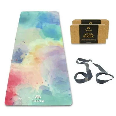 Yosana Yosana Yin Yogamatte Naturkautschuk - Aktionsset (4-Teilig)