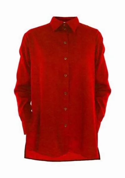 Sophia Schneider-Esleben Sophia Schneider-Esleben Unisex Shirt Lui, Red - Unisex Hemd Damenhemd und Herrenhemd aus Bio-Baumwolle