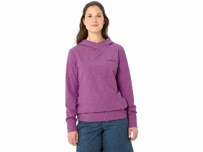 Vaude VAUDE Damen-Pullover Tuenno mit angeschnittener Kapuze, magenta,