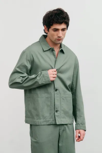 Rotholz Rotholz Herren vegan Jacke Workwear Leaf Green