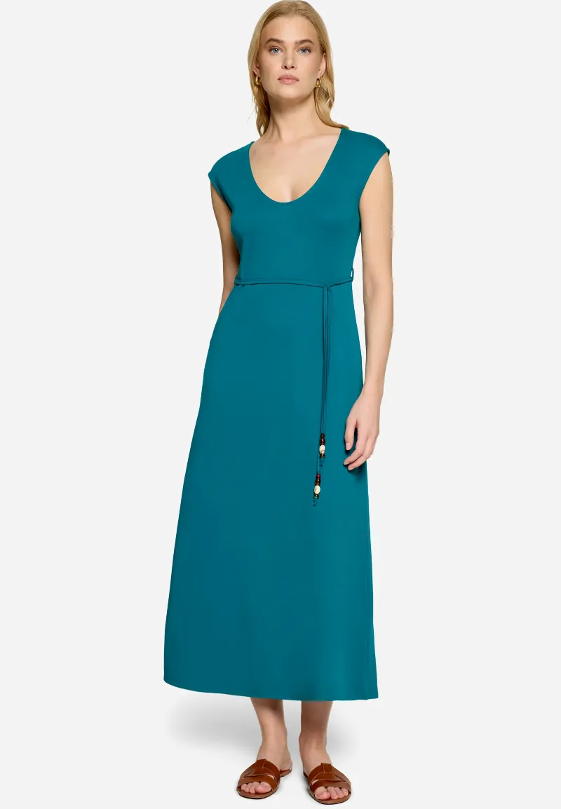 zero Jerseykleid  Maxi mit Bindegürtel