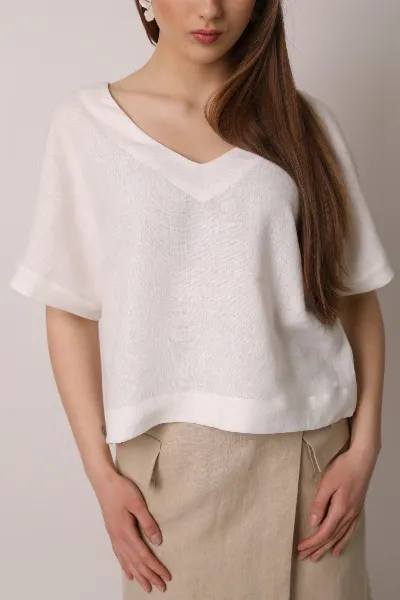 Amber Linen Amber Linen Damen vegan Top Malta
