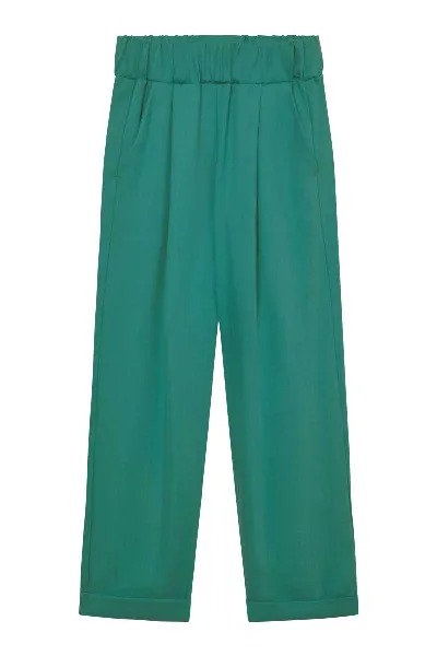 Widda Widda Damen vegan Hose Plissee Jupp Petrol