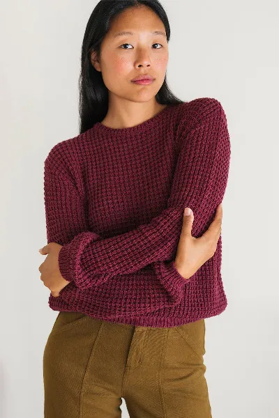 TWOTHIRDS TWOTHIRDS Damen vegan Pullover Teresa Dark Cranberry