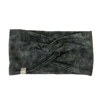 WiDDA berlin WiDDA berlin NEO Stirnband aus Bio-Baumwolle in Grau / Schwarz mit Print